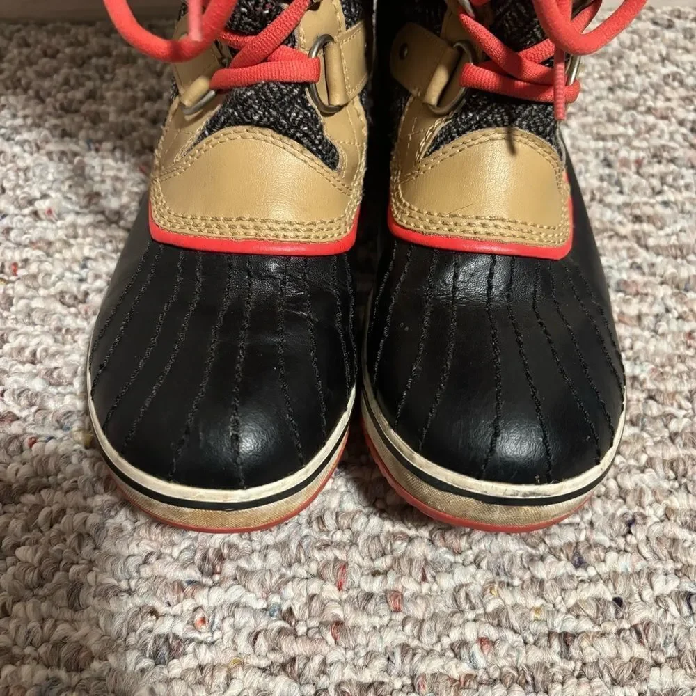 Sorel Tofino Brown Cordovan Herringbone Waterproof Winter Tall Boots- Size 8